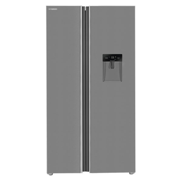 یخچال و فریزر ایکس ویژن مدل T550-ASD ساید رنگ نقره ای-استیل