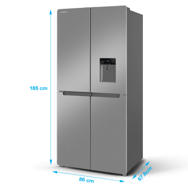 یخچال و فریزر ایکس ویژن مدل TF540-AMD چهاردرب رنگ نقره ای مات - Image 3