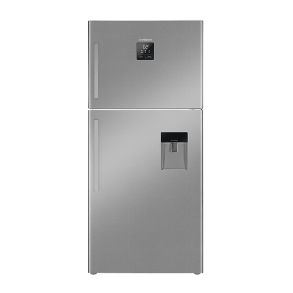 یخچال و فریزر ایکس ویژن مدل TT580-ASD رنگ استیل