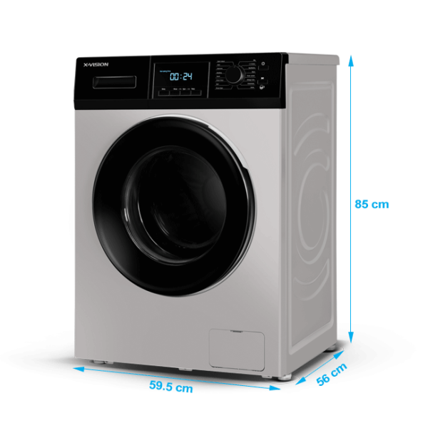 ماشین لباسشویی ایکس ویژن 8 کیلوگرمی مدل TM84-BSBL رنگ نقره ای - Image 2