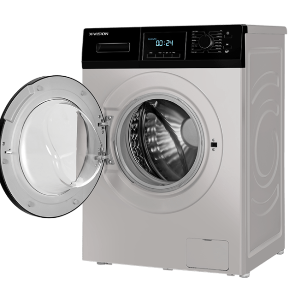 ماشین لباسشویی ایکس ویژن 8 کیلوگرمی مدل TM84-BSBL رنگ نقره ای - Image 4