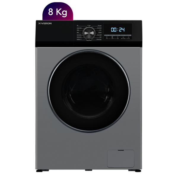 ماشین لباسشویی ایکس ویژن مدل TP82-BSD ظرفیت 8 کیلوگرم
