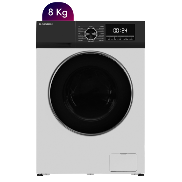 ماشین لباسشویی ایکس ویژن مدل TP82-BWD ظرفیت 8 کیلوگرم